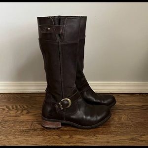Timberland Tall Boot Women’s 9.5 M Brown Leather / Suede Adjustable Calf Riding